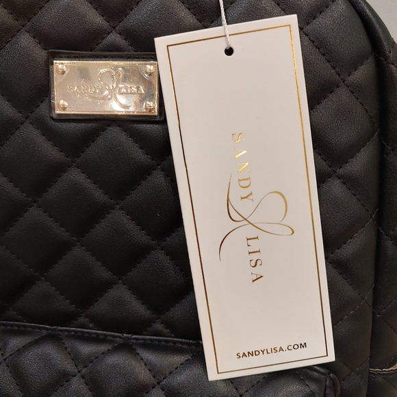 Sandy Lisa St. Tropez Quilted Backpack for Laptop 15.6\